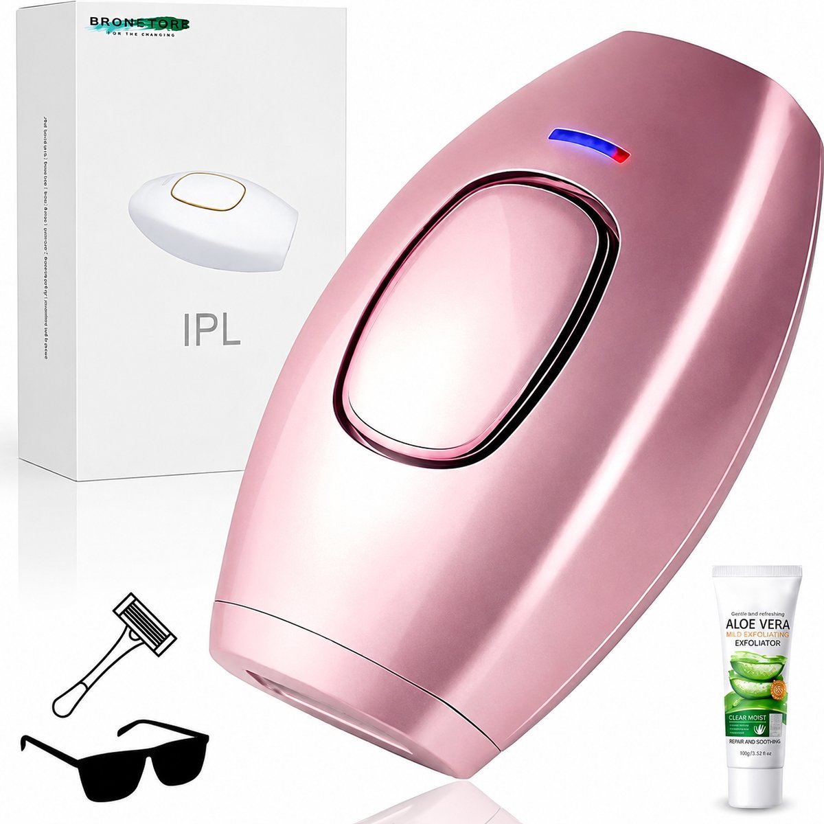 Bol.com BronStore® Laser Ontharingsapparaat - IPL Ontharing Apparaat - Epileerapparaat Dames & Heren - Ontharingsapparaten - Inc... aanbieding