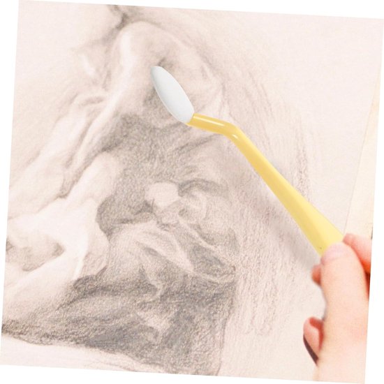 Papier Blenders - Mengstokjes Tekenpapier - Kunst Maken - Zachte Flexibele Textuur - 17.5 x 1.9 x 4.4 cm - Geel — afbeelding 2