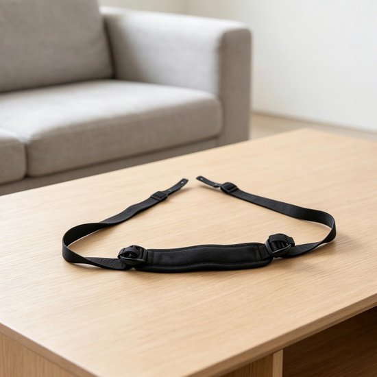 Schouderriem Nylon - Draagriem Speaker - Muziek Onderweg - Speciaal Ontworpen - 125 cm x 45 cm - Zwart — afbeelding 3