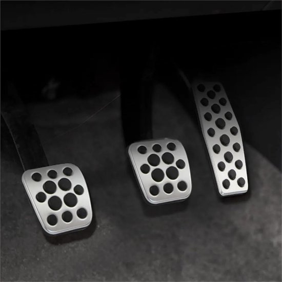 Auto Pedaalhoezen - Auto Accessoires - Verbeterde Rijervaring - Antislip Ontwerp - 3 Stuks - Zilver — afbeelding 4
