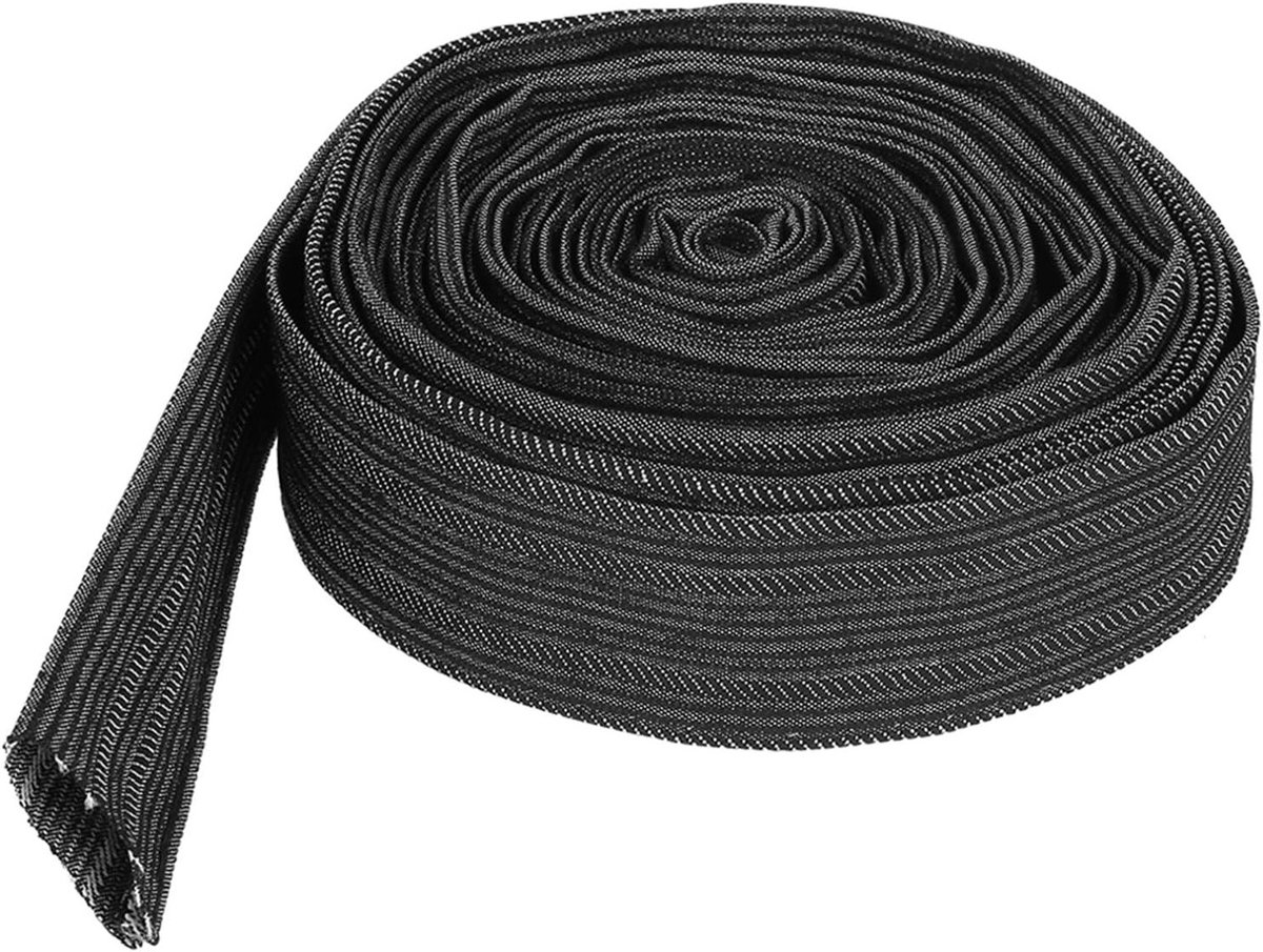 Beschermslanghoes van 7,5 meter voor kabels, lasapparatuur en hydraulische slangen, Zwart