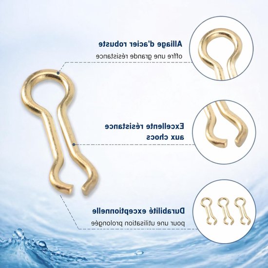 300PCS Vis Loops Ogen, Karpervis Gereedschap met Stalen Schroef Lood Lussen en Accessoires voor Effectieve Hengelsport — afbeelding 3