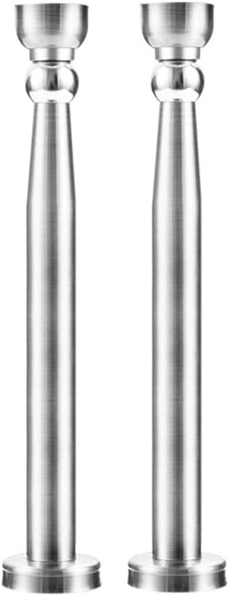 Magnetische Deurstopper - Deurvanger Deuropvanger - Deur Open Houden - Roestvrij Staal - 30 cm - Zilver