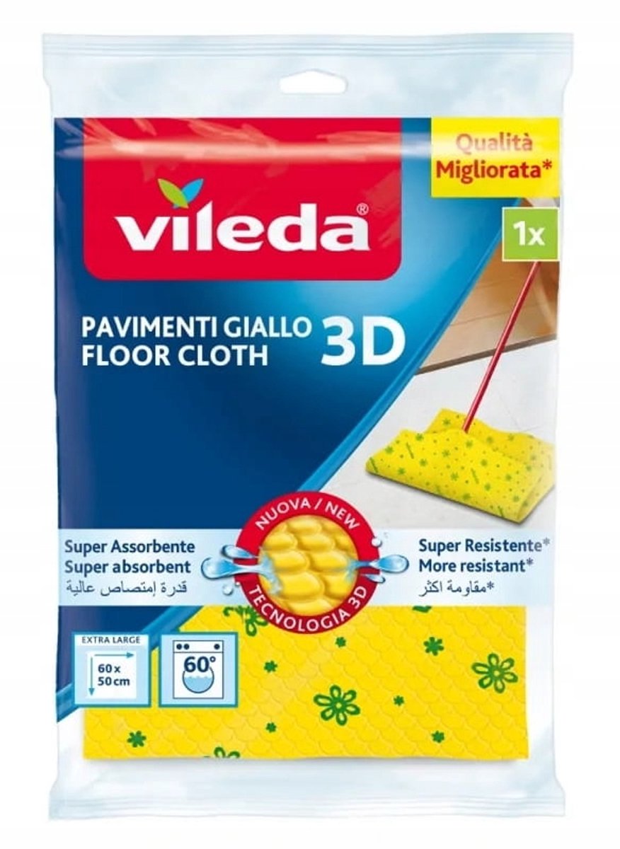 Vileda ODOR STOP - Vloerdoek - Zilverionen - Hygienisch - 59x50 cm