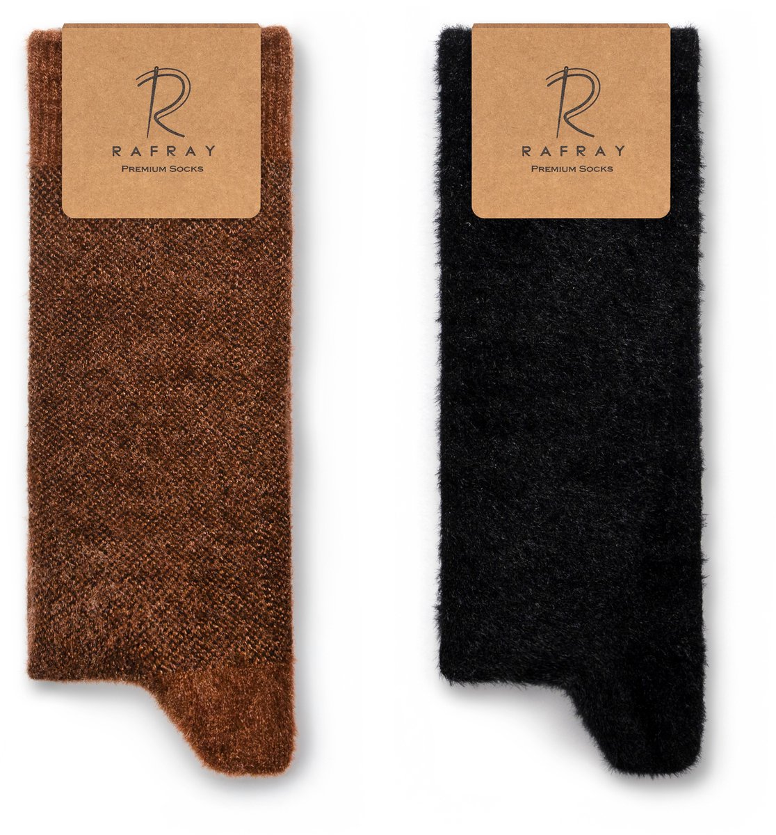 RAFRAY Sokken – Warme Damessokken in Cadeaudoos – Fluffy Wintersokken – 2 Paar – Maat 36-40