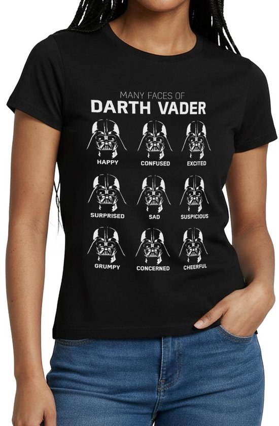 Star Wars Many Faces Of Darth Vader T-Shirt Dames