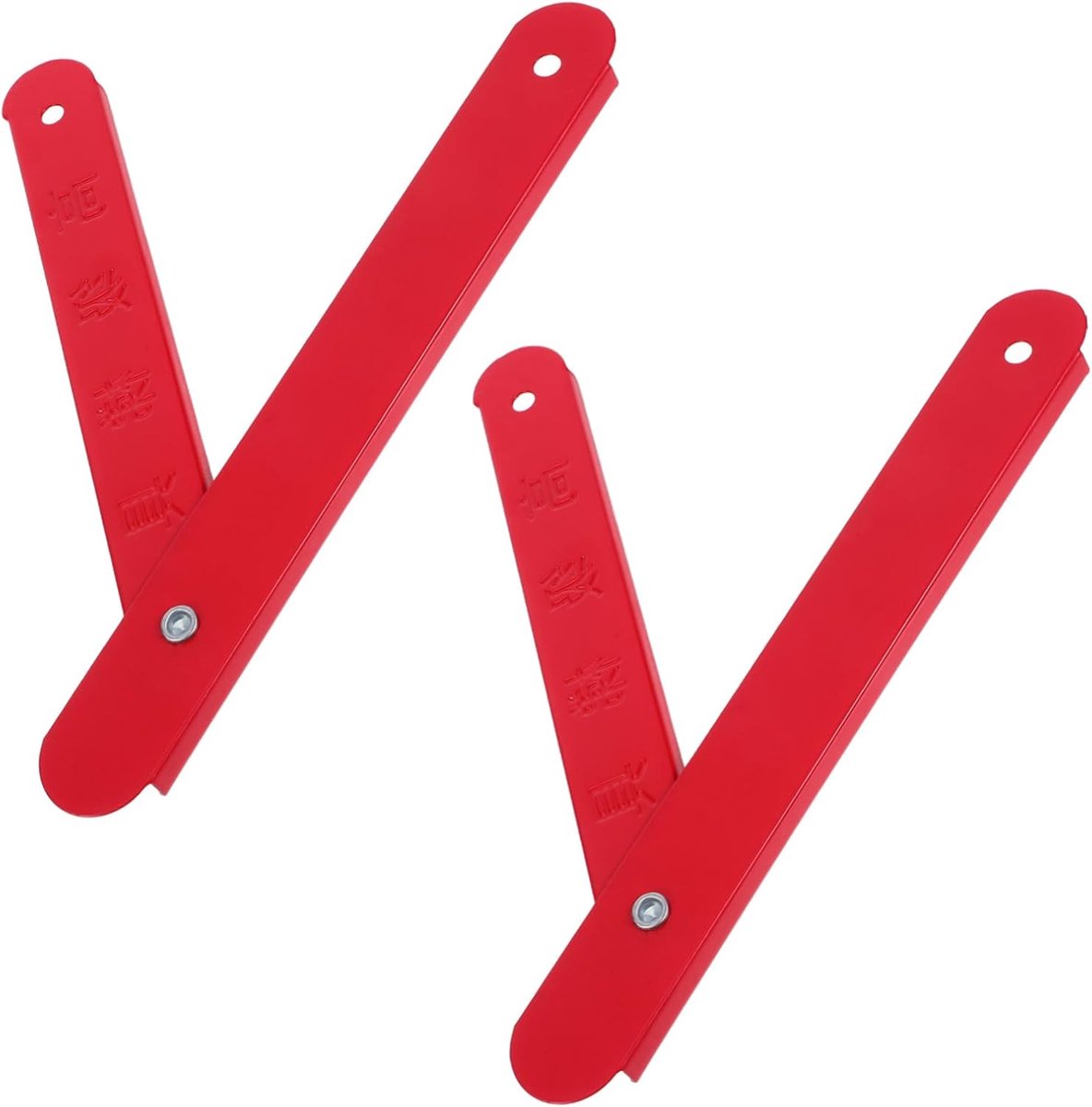 Trap Scharnier - Ladderbevestiging Steunbalk - Ladder Stabiliseren - Geïsoleerd Aluminium Ontwerp - 21.50X3.00X1.00CM - Rood
