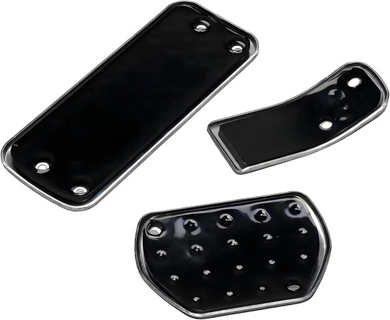 Pedaalhoezen Set - Auto Pedaal Covers - Verbeter Rijervaring - Verhoogt Grip - 3 Delig - Zilver — afbeelding 2