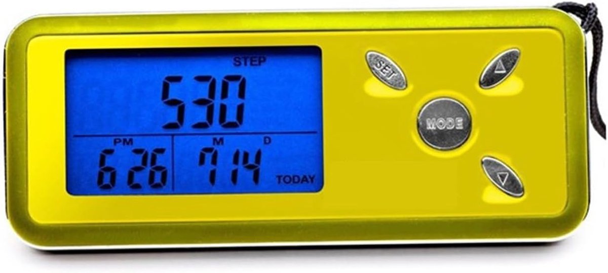 Elektronische Stappenteller - Kilometer Teller - Hardlopen Wandelen - Glow-in-the-dark - 100 g - Zwart
