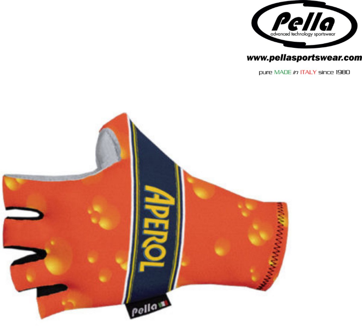 Pella - Aperol - retro fietshandschoenen zomer- Made in Italy - XS