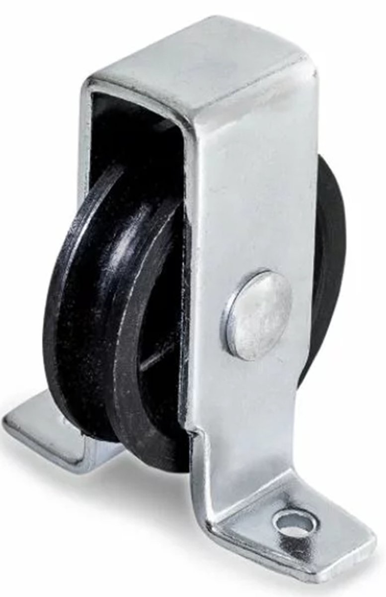 Staande katrol - 25 mm katrol 7mm diameter kabel - katrol met voetplaat