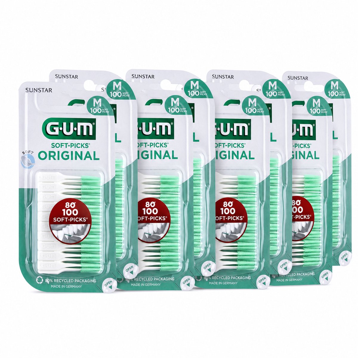 Bol.com 8x GUM Soft-Picks Original Regular 100 stuks aanbieding