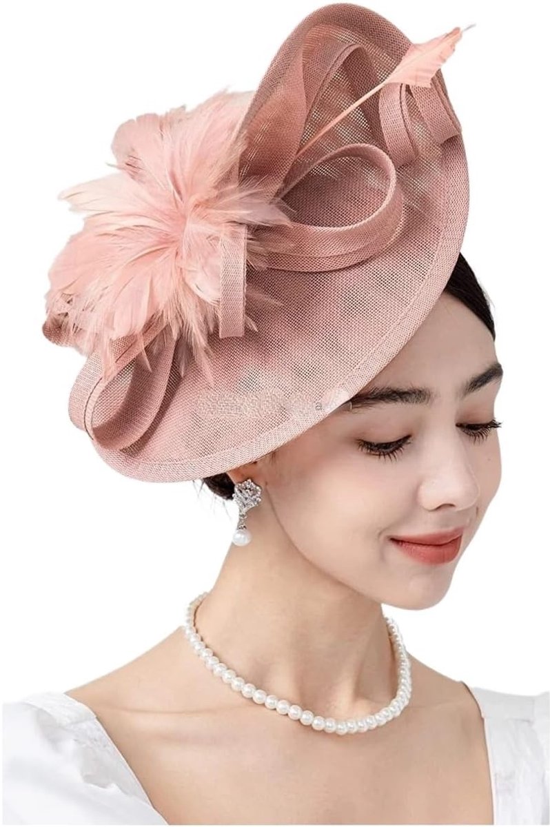 Bruiloft Hoeden - Fascinator Pillenbox - Feest Accessoire - Veer Bloem Decoratie - 1 cm - Niet gespecificeerd