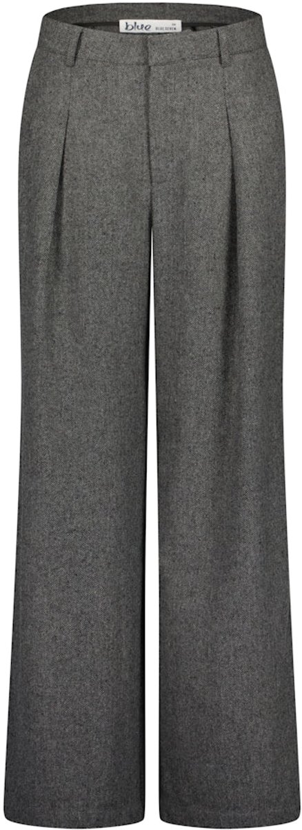 Blue Seven - dames - Broek 286087 grijs gemeleerd wijd model - maat 42