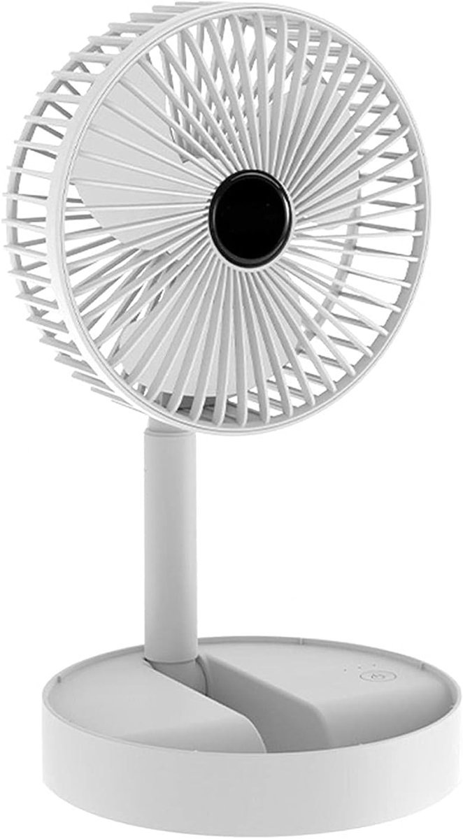 USB Ventilator - Mini Tafelventilator - Persoonlijke Koeling - Opvouwbaar Ontwerp - Tot 36cm Hoog - Wit