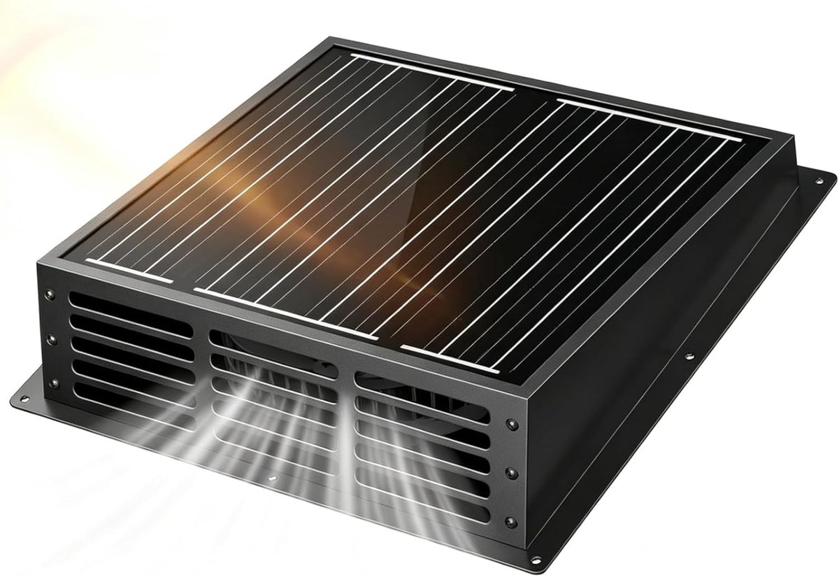 Zonne-afzuigventilator - Ventilator op zonne-energie - Ruimte ventileren - IP67 waterdicht