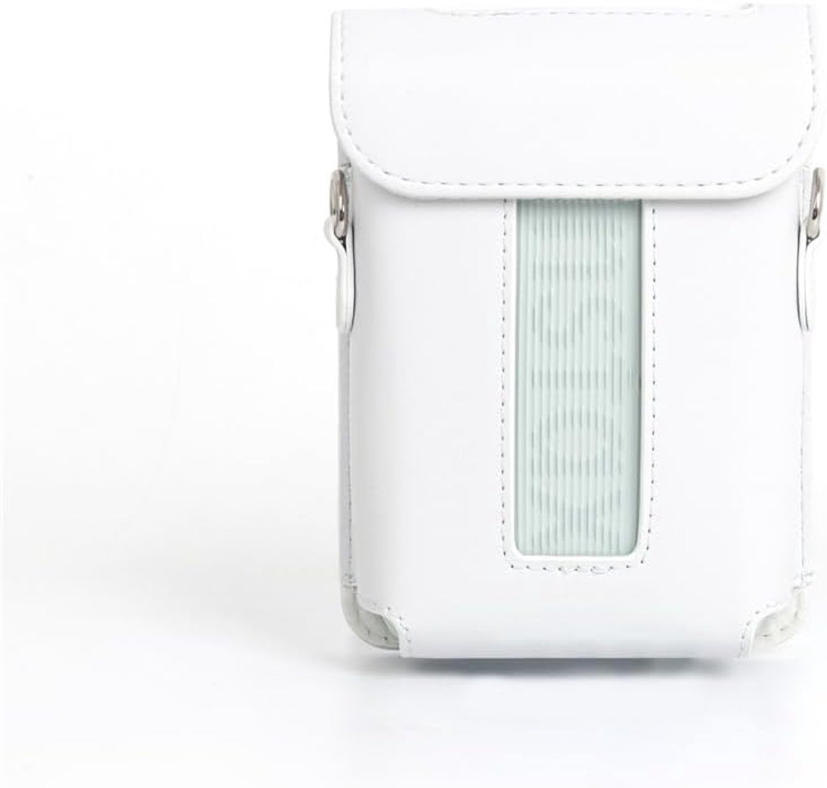 Beschermhoes Instax Mini Link 3 - Opbergtas Printer - Bescherming Camera - PU-leer Materiaal - 9.7x4x13.5 cm - Wit