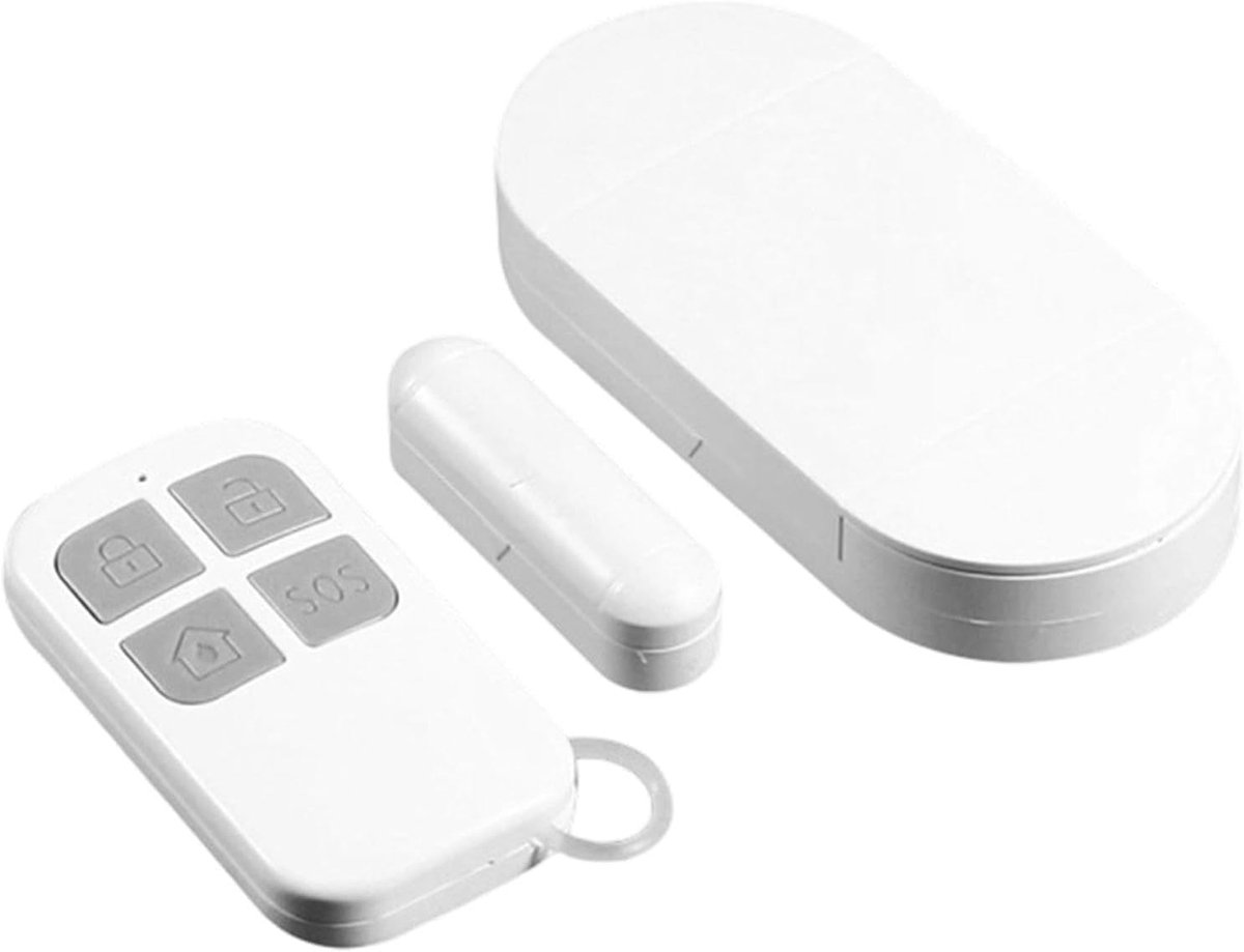 Deuropeningsalarm - Deursensor Alarm - Woning Beveiligen - 5 Modi Afstandsbediening - 9.1 x 4.8 x 3.4 cm - Wit