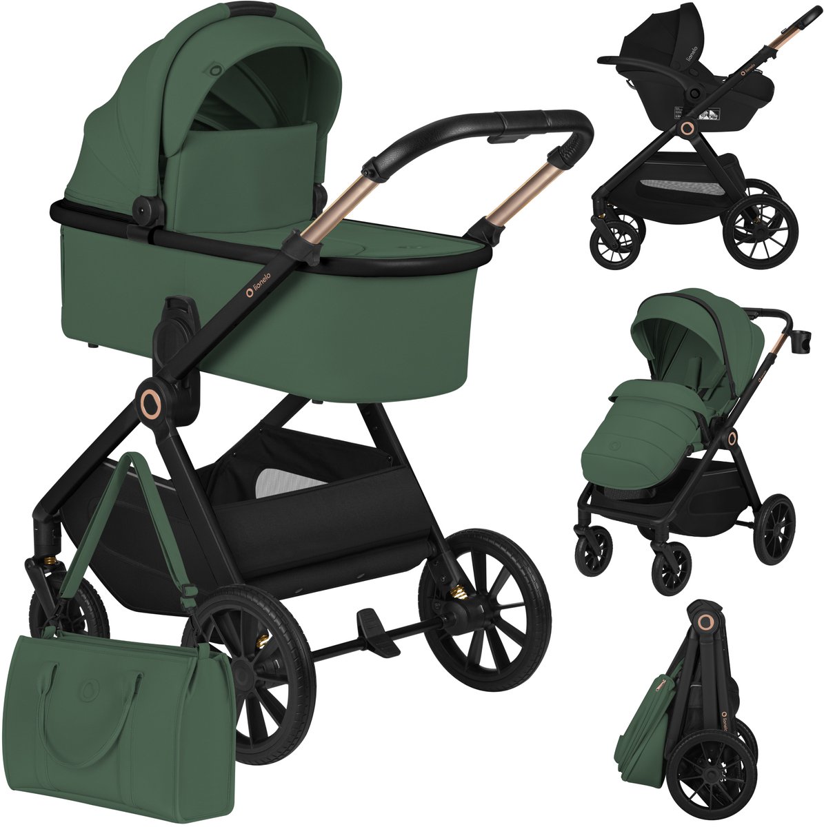 Lionelo Layla Kinderwagen 3in1 XXL Set met i-Size Autostoel - BrandLine Group Sp. z o.o. - €528,00