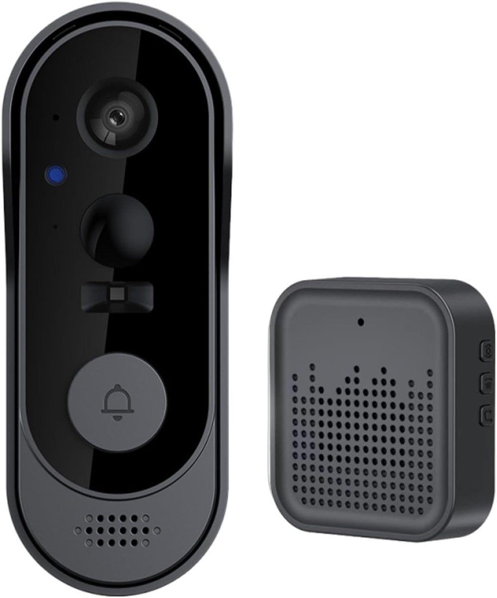 Deurbel Camera - Video Monitor - Woning Beveiligen - Intelligente Bewegingsdetectie - 16.4 x 9.2 x 5.9 cm - Zwart