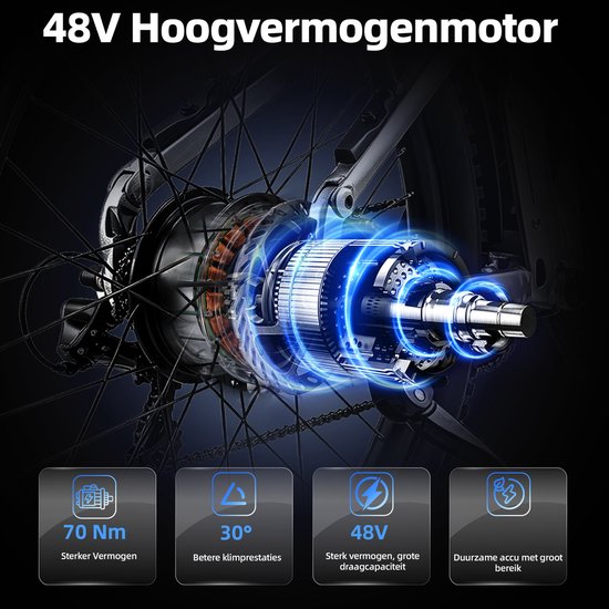 TTGO E-SUVO S6 - Full Suspension E-MTB 27,5 inch - 48V 15Ah Accu - Tot 120 km Actieradius - 70Nm Koppel - 250W Achterwielmotor - Hydraulische Schijfremmen - Shimano 7 Versnellingen - Zilver van TTGO — afbeelding 5