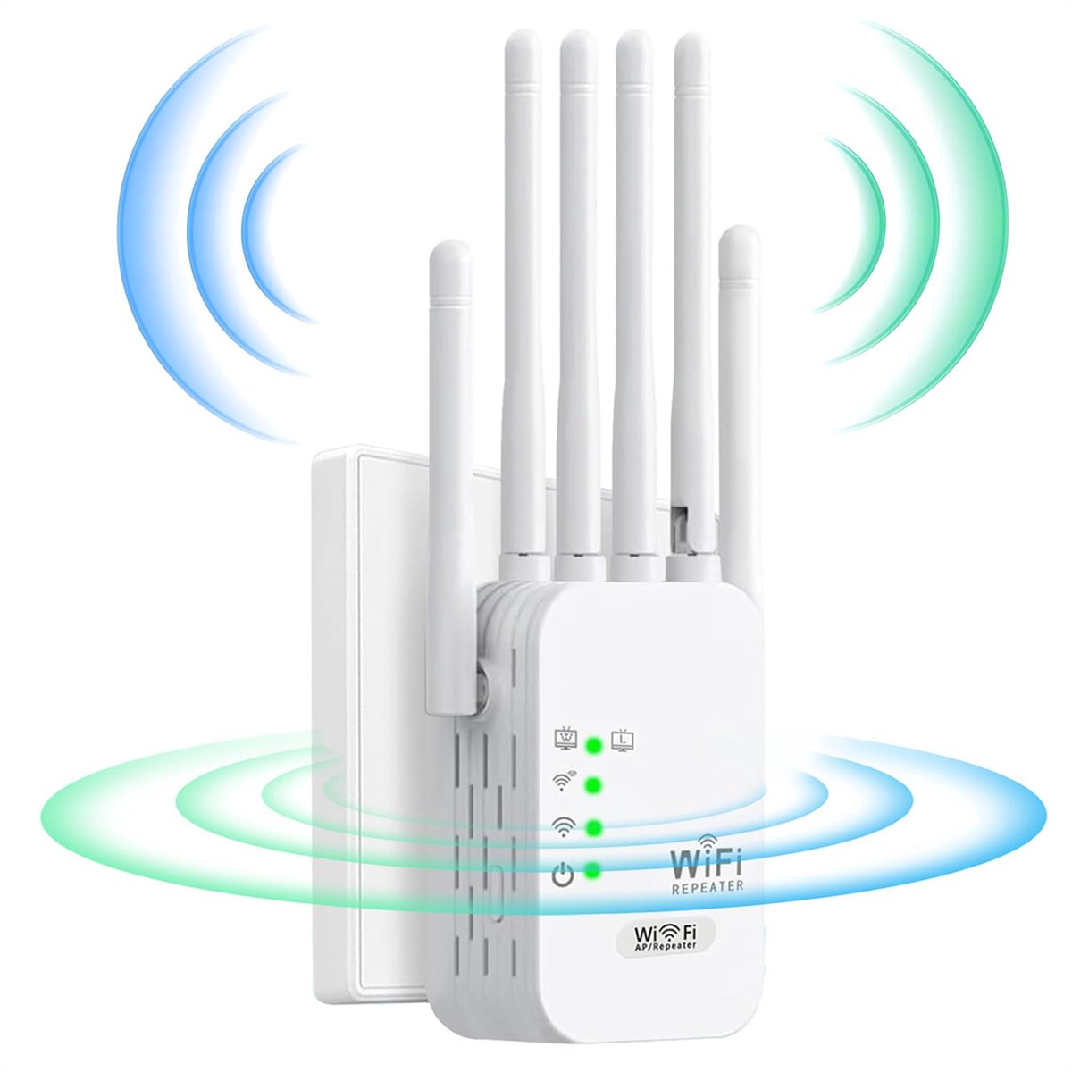 carmdering - Wifi Versterker Stopcontact - Wifi Stopcontact 300 Mbit/s - Wifi Repeater - Internet Booster - Wifi Extender - Wit