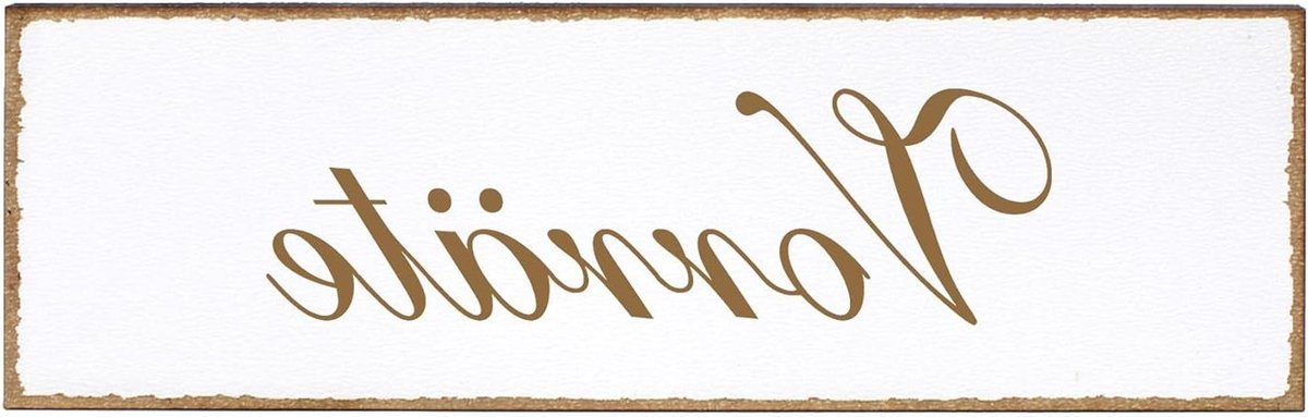 Houten Deurbordje - Naambordje Woning - Deur Decoratie - Zelfklevend Ophangen - 150x50mm - Voorraden