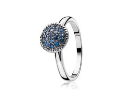ZINZI zilveren ring blauw ZIR930B
