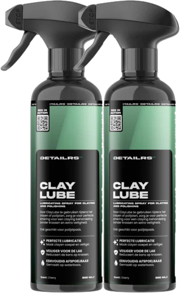 Detailrs Claylube Duo Pack - Auto Reiniging Set - Clay Lubricant - Autolak Reinigen - Autoreiniger - Voor Auto & Motor