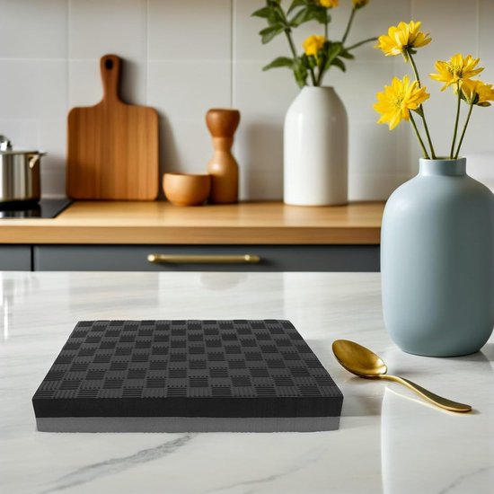 Blender Antislip Mat - Trillingsdemper Keukenapparaat - Keukenapparaten Stabiliseren - Schokabsorberende Geluidsreductie - 30x25x4 cm - Zwart-grijs van Blender — afbeelding 2