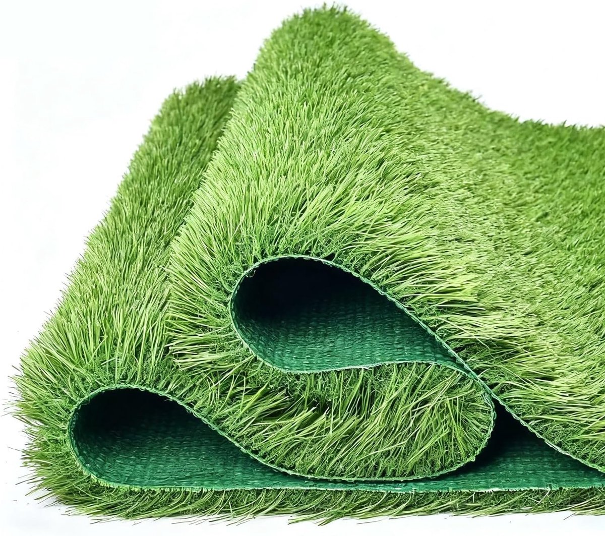Geluiddichte Kunstgras Mat - Geluidsreducerend Tapijt - Regen Geluid Dempen - Met Drainage Gaten - 6x13ft - Groen