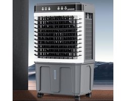 Draagbare Verdampingskoeler - Mobiele Airco Ventilator - Persoonlijke Koeling - Dubbel Waterreservoir - 100CM - Wit