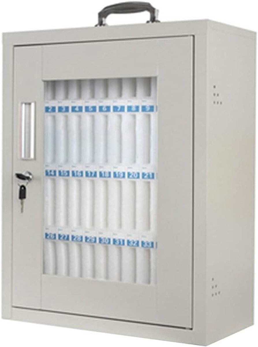 Telefoonkluis - Opbergkluis Kluisje - Veilig Opbergen - Roestvrij Staal - 36 Slots - Zilver