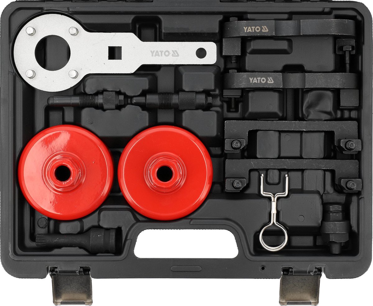 Professionele Distributie Timingset YT-060255 - 12-delig - Benzine Motoren VAG (Audi & Volkswagen) - Nokkenas & Krukas Blokkeergereedschap - OEM-Kwaliteit