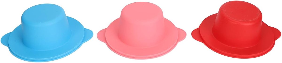 Siliconen Waxsmeltschaal - Reservepot Waxverwarmer - Haren Verwijderen - Vaatwasmachinebestendig - 3 stuks - 3-kleuren combi-verpakking