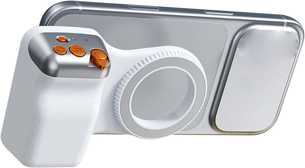 Magnetische smartphone-fotografiegreep – Inclusief afneembare zoom-afstandsbediening – Hulpmiddel voor smartphonefotografie – Voorzien van invullicht – Draadloze sluiter – Ideaal voor mobiele fotografie, reisvloggen, contentcreatie en selfies