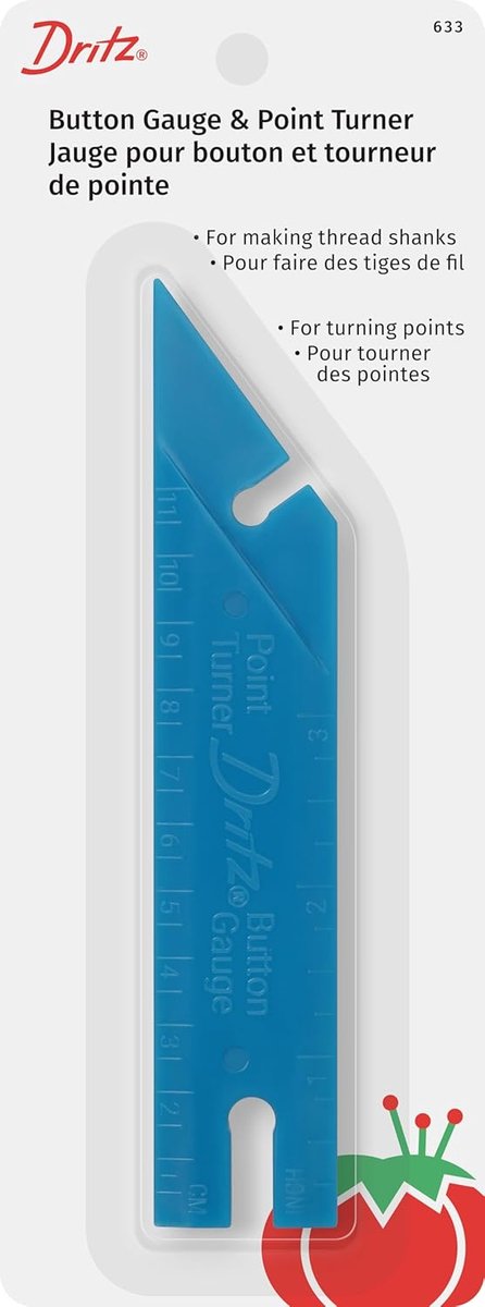 Naaihulpmiddel - Puntvormer Knopmeter - Kleding Maken - Combinatie Tool - 14 cm - Metaal