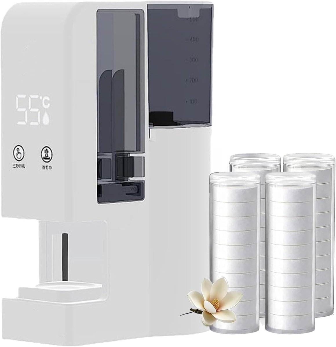 Warme handdoekdispenser - Stoom handdoekwarmer - Spa ervaring thuis - Snelle 5-seconden verwarming - 500 ml tank - Wit