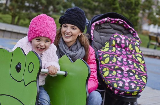 Winter Voetenzak - Baby Dekenzak - Warmte Buiten - Waterafstotend Materiaal - 110cm x 50cm - Zwart Roze — afbeelding 3