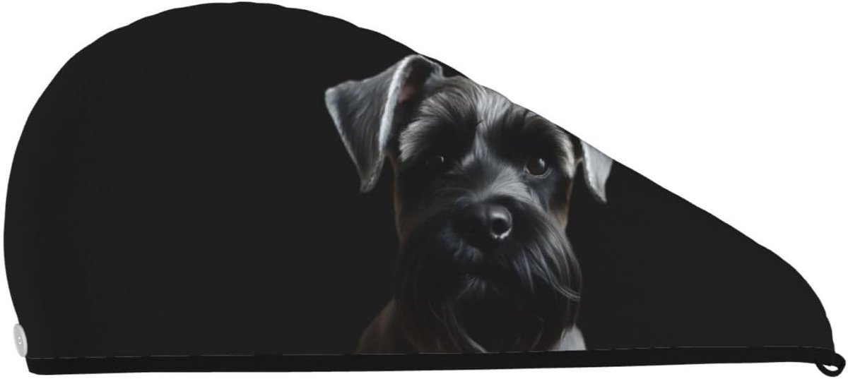 Haardrogende Cap - Haartulband Haar - Snel Haar Drogen - Super Absorberend Koraalfluweel - 64 x 26 cm - Zwart