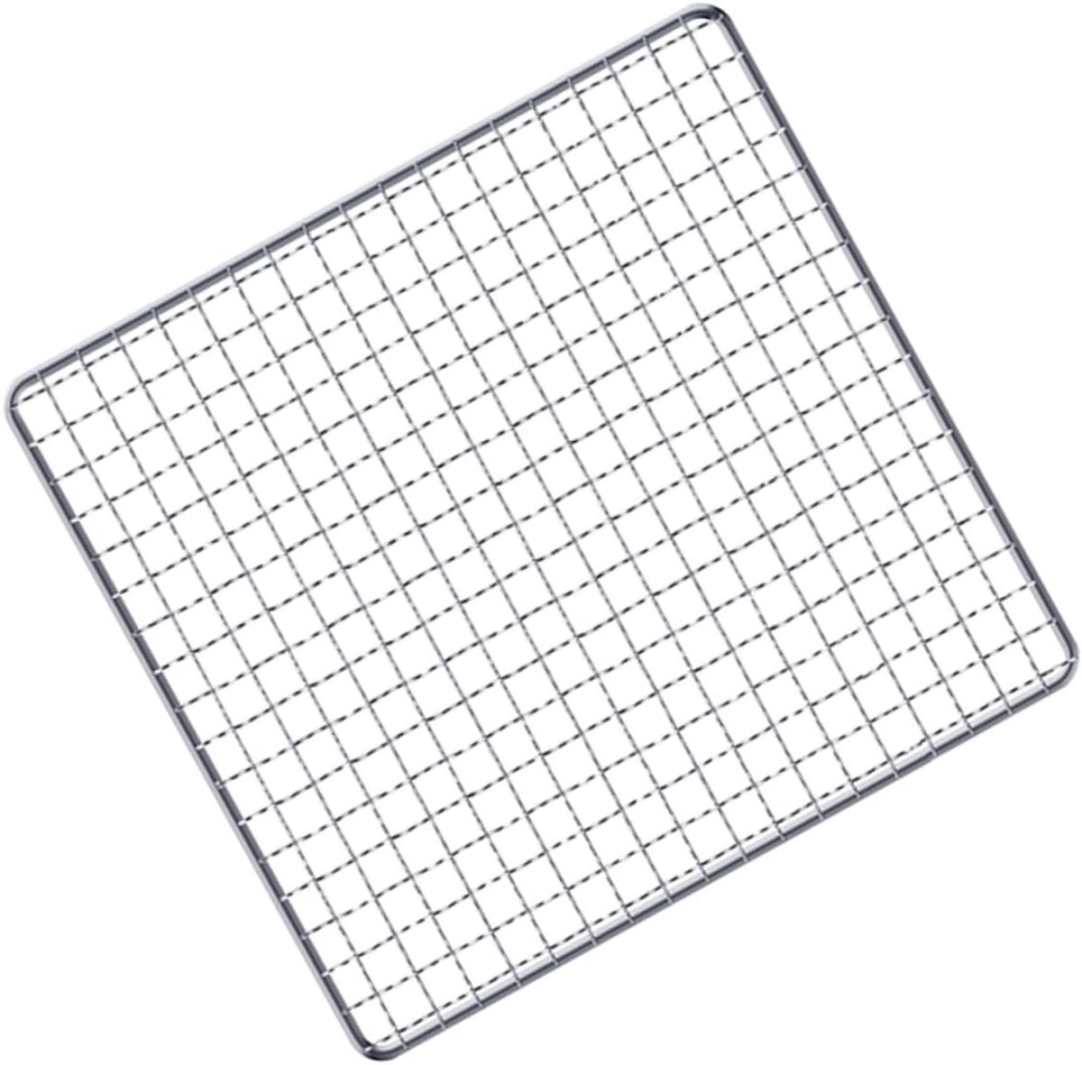 BBQ Gaas Rooster Grillplaat Bakplaat Buiten Grillen Roestvrij Staal 20x20 cm Zilver