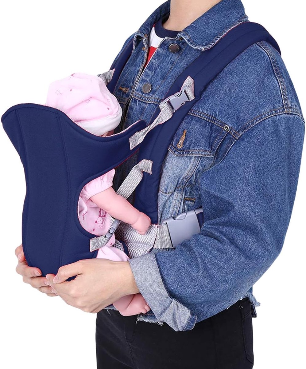 Kinder Draagriem - Verstelbare Banden - Buitenactiviteiten Met Kind - Ergonomisch Gewichtsevenwicht - 91 x 21 x 91 cm - Blauw