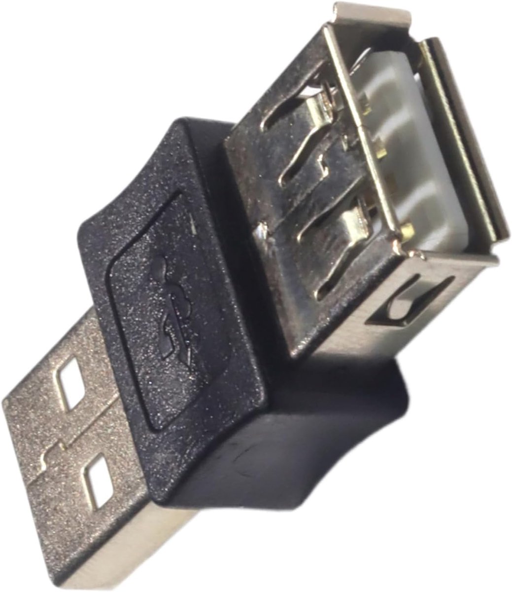USB Adapter - Koppelstuk Converter - Data Overdracht - Rommelvrije Connectiviteit - 6x3x2 cm - Zwart