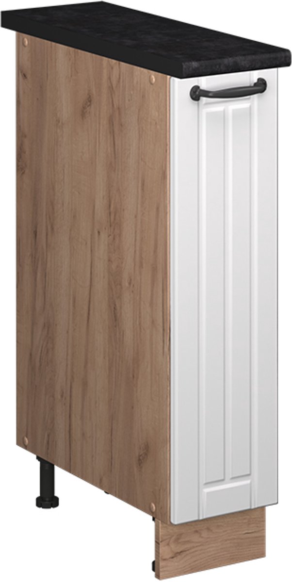 Vicco Apotheekkast Fame-Line, Wit Landhuis/Goudkleurig Eiken, 20 cm, WB Antraciet