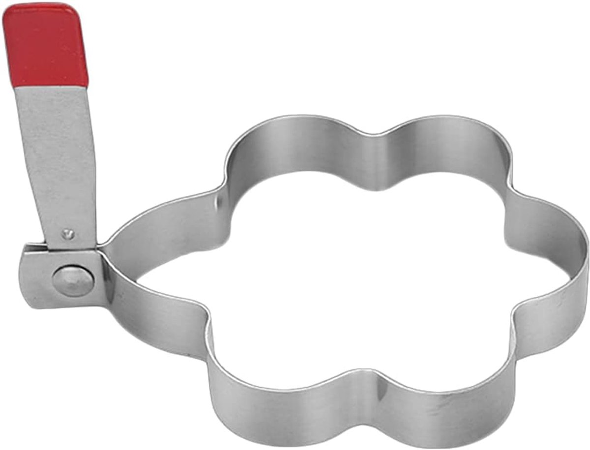 Ei Maker Mal - Pannenkoek Ring - Ontbijt Maken - Antikleef Oppervlak - 95 cm Doorsnee - Zilver
