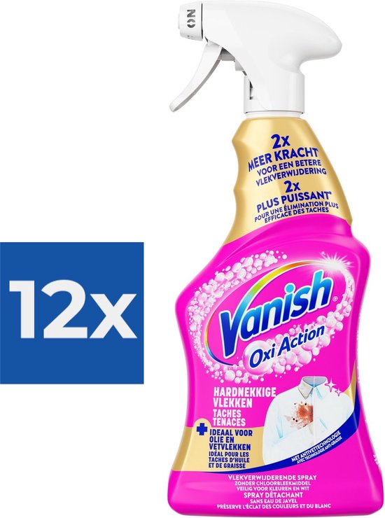 Vanish Oxi Action Gold Vlekverwijderaar Spray - 500ml x12 - Voordeelverpakking
