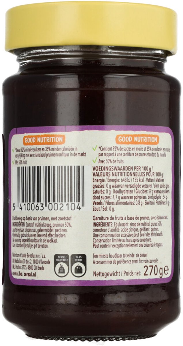 Céréal Fruitbeleg Pruimen - 6 x 270 gr - Voordeelverpakking
