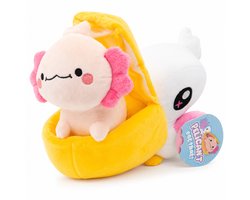 Topknuffels® Pelikaan met Kleine Axolotl Pluche Knuffel 25 cm - Speelgoed Knuffels voor Kinderen Jongens Meisjes - Kawaii Kussen - Axolotl Vogel Knuffeldier - Pelican TikTok Plush Toy