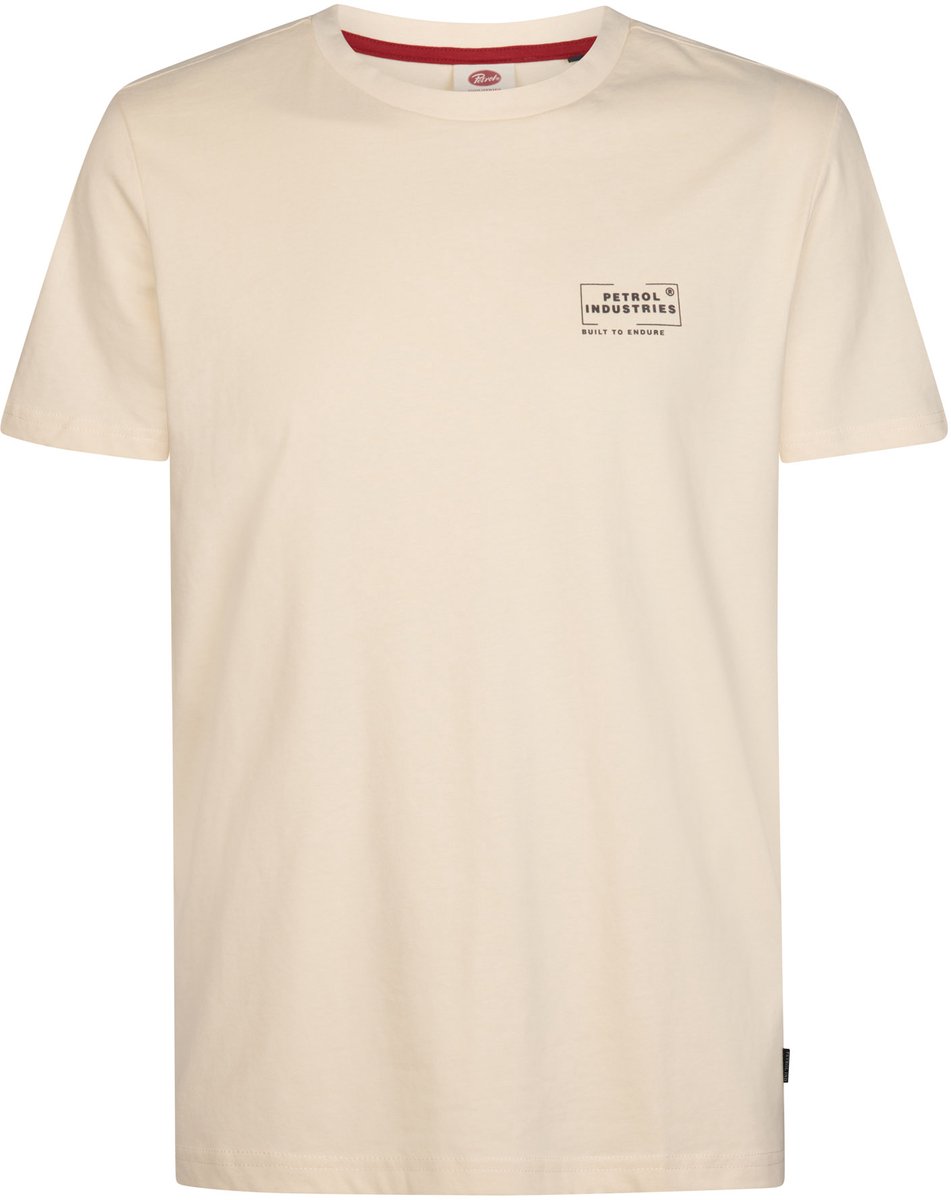 Petrol Industries - Heren Katoenen T-shirt met print russell - Wit - Maat L