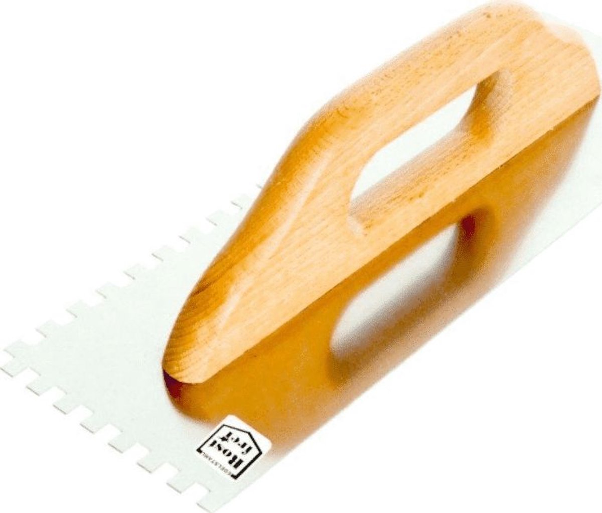 Instar E-Serie - Roestvrijstalen Getande Plamuurmes - 380mm - Houten Handvat - Getande Rand 8mm